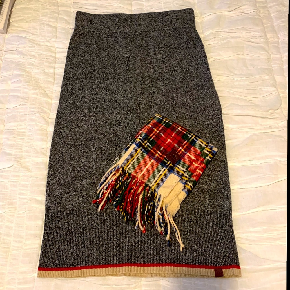 Roots Cabin Skirt and Tartan Scarf Set